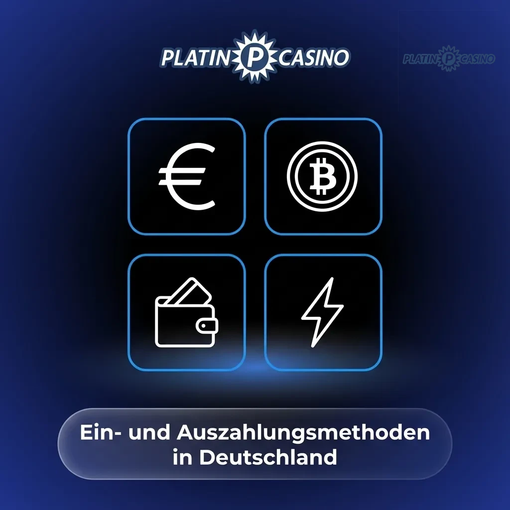 Platin Casino payment methods for German players including credit cards, e-wallets, and cryptocurrency options