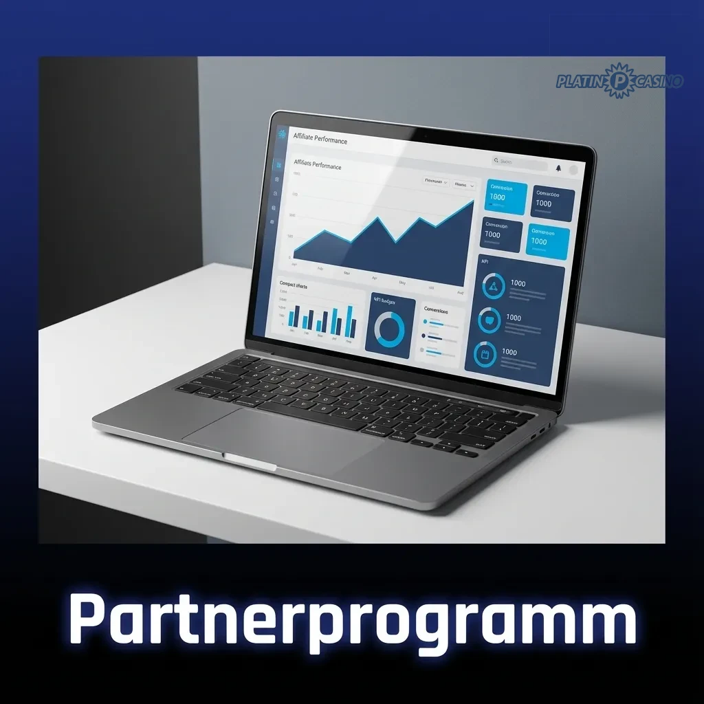 Platin Casino affiliate program dashboard showing revenue share tiers and commission structure up to 40%