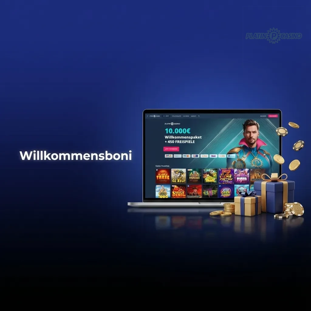 Willkommensboni-Tabelle zeigt Casino-Bonusangebote bis 2.000€ und 200 Freispiele für drei Einzahlungen mit Bedingungen